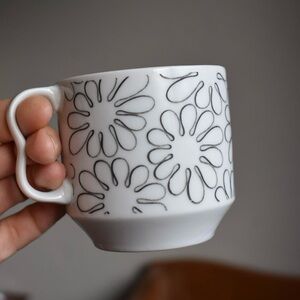 Vintage Stackable Flower Mug • Stamped Japan